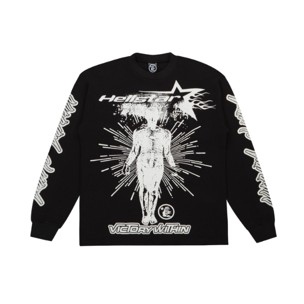 Hellstar Black Inner Star Thermal Long Sleeve T-Shirt