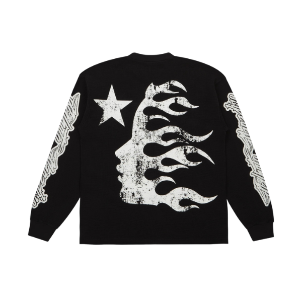 Hellstar Black Inner Star Thermal Long Sleeve T-Shirt