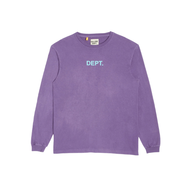 Gallery Dept Purple Logo Long Sleeve T-Shirt