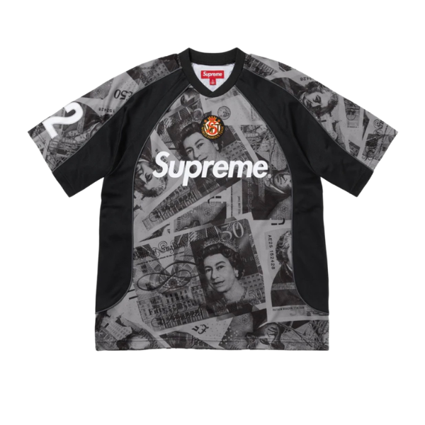 Supreme Black Pounds Soccer Jersey