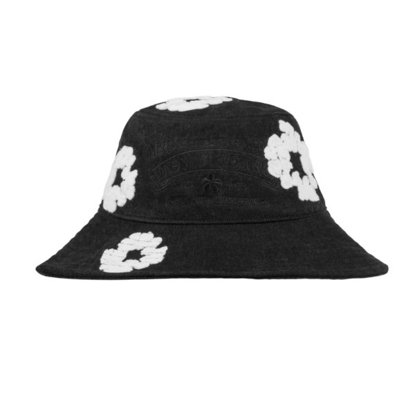 Denim Tears Black Denim Cotton Wreath Bucket Hat