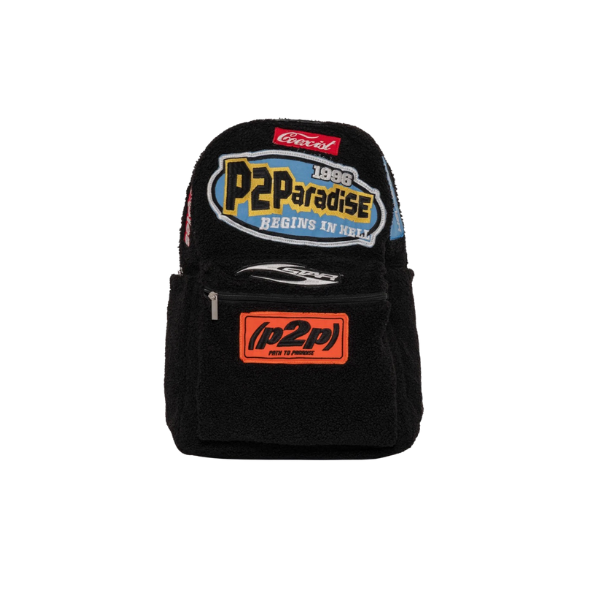 Hellstar Black Sherpa Patchwork Backpack