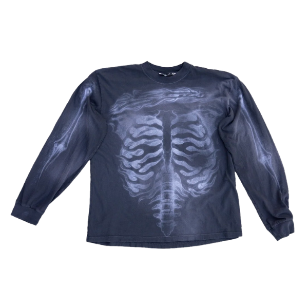 Hellstar Black Skele Long Sleeve T-Shirt