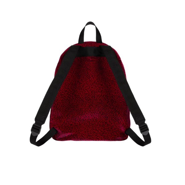 Supreme Red Leopard Velvet Backpack