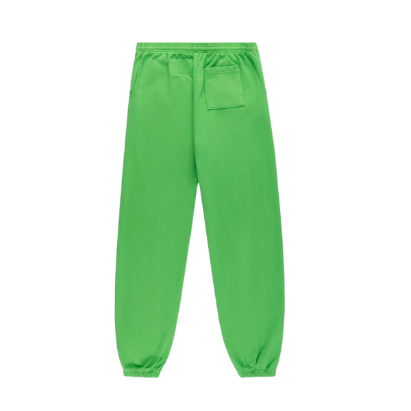 Sp5der Worldwide Bright Green Punk V2 Rhinestone Sweatpants