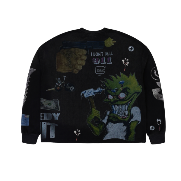 Greedy Unit Screw Head Long Sleeve T-Shirt