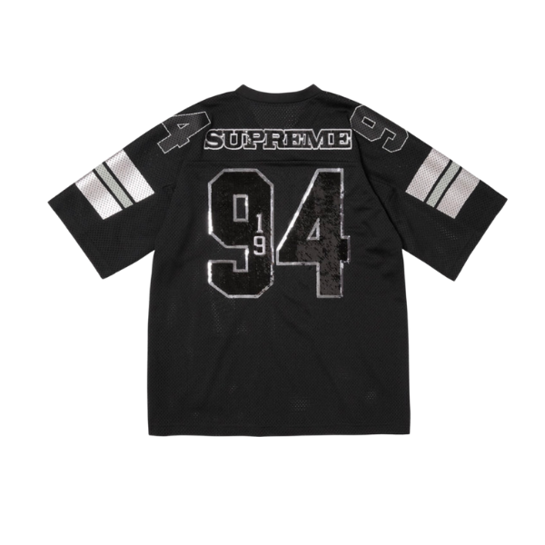 Supreme Black Sequin Football Jersey