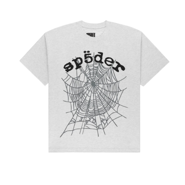 Sp5der Worldwide Heather Grey OG Web V2 T-Shirt