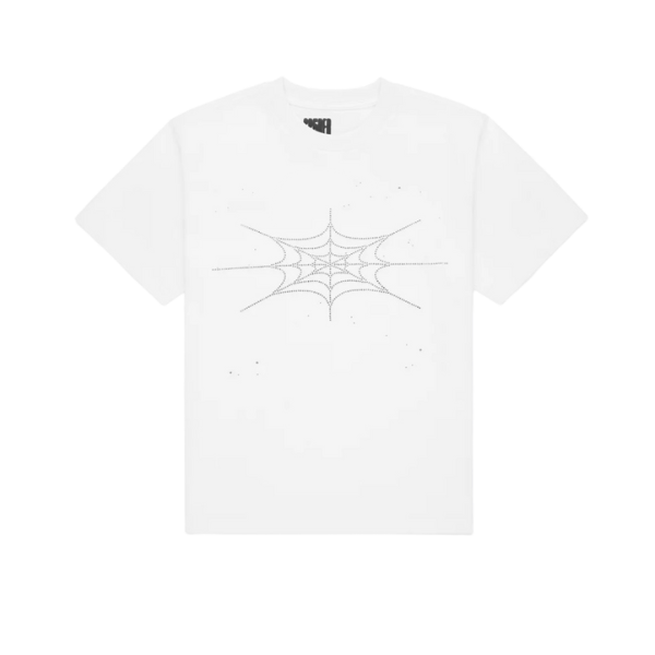 Sp5der Worldwide Rhinestone Silk T-Shirt