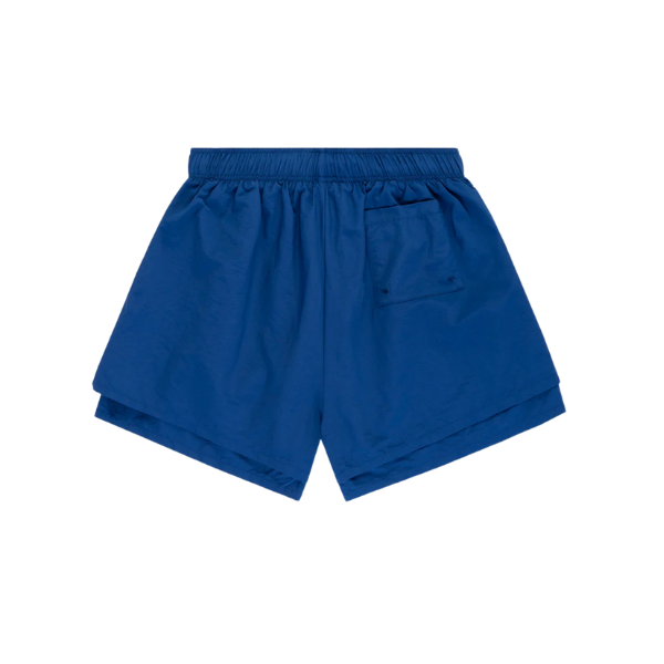 Sp5der Worldwide Blue OG Web Double Layer Shorts