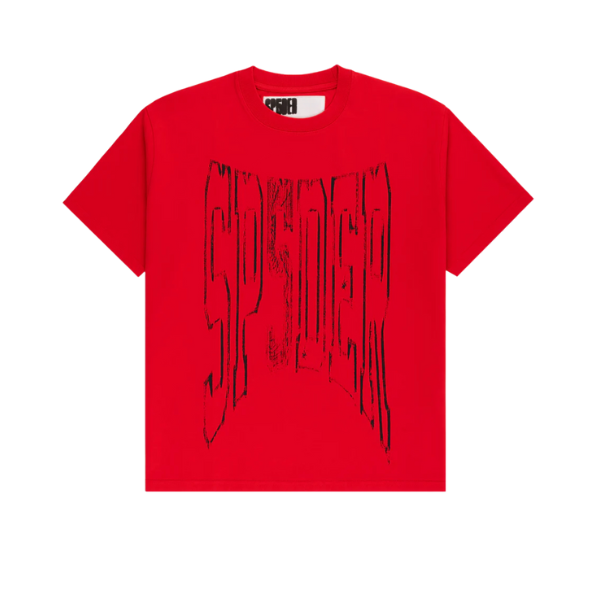 Sp5der Worldwide Red Diffused Collegiate T-Shirt
