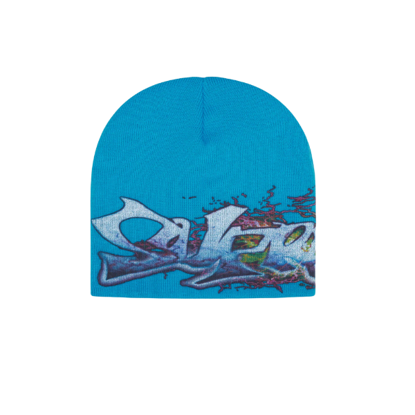 Supreme Cyan Tag Beanie